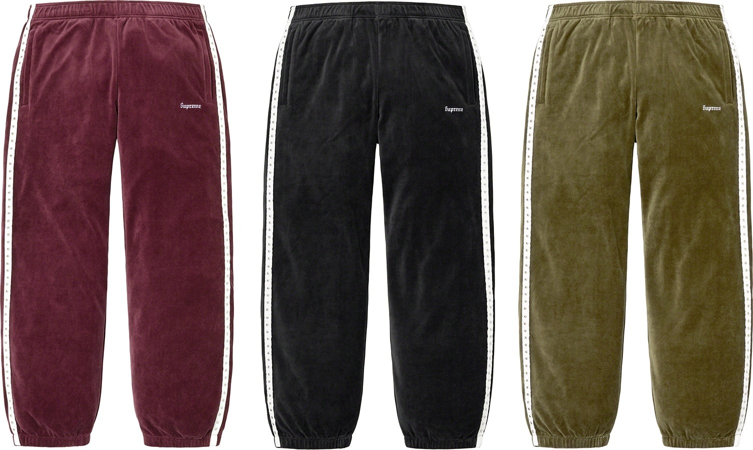 Studded Velour Track Pant